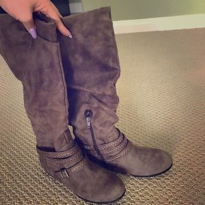 Tall brown boots
